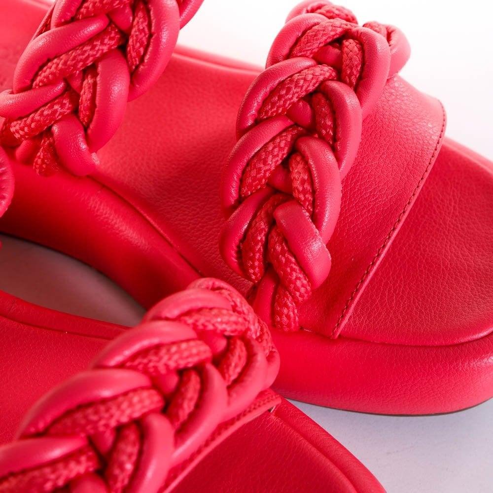 Tamanco Feminino Plataforma Lia Line 215070924 Vermelho 5