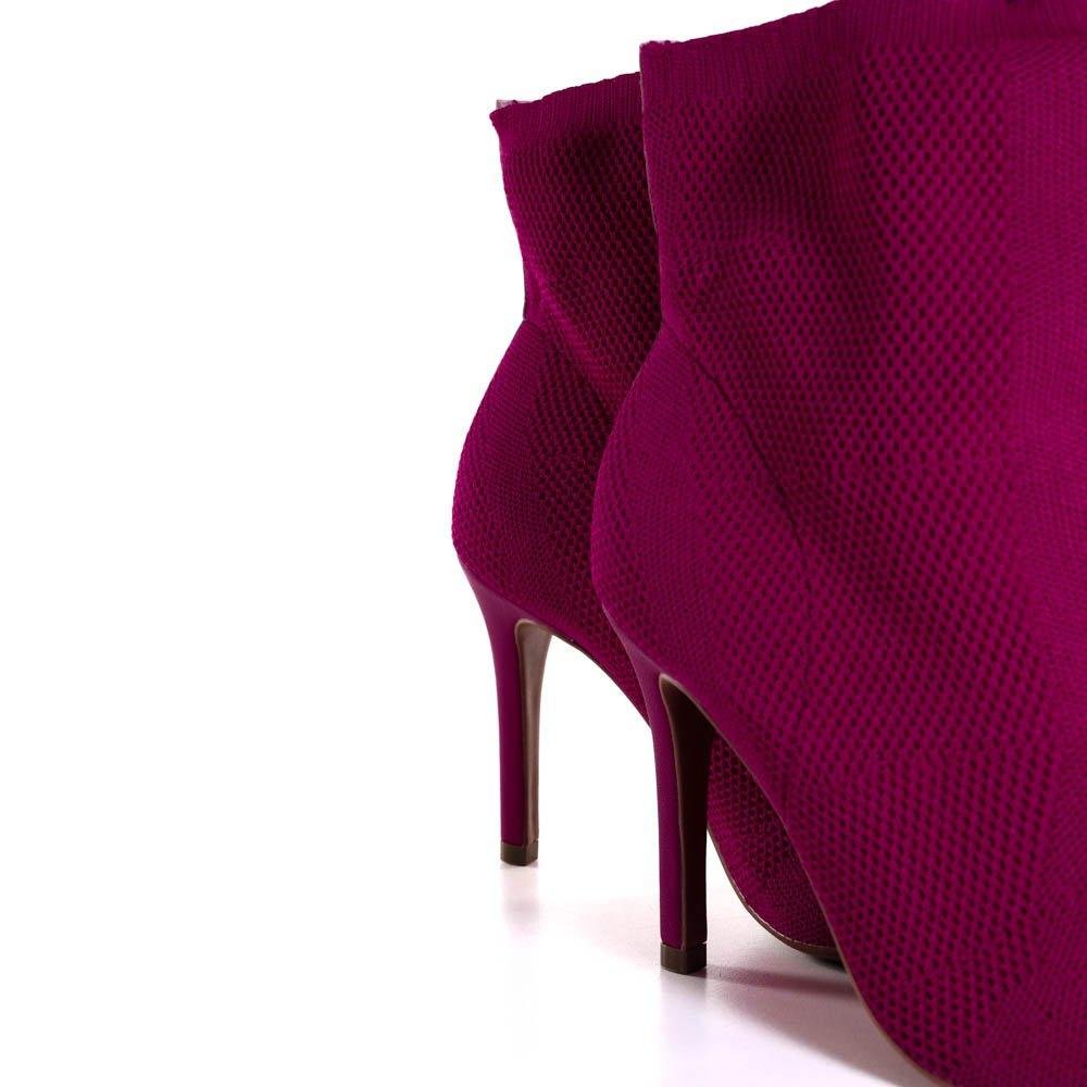 Bota Feminina Zariff Salto Fino Pink Rosa 8