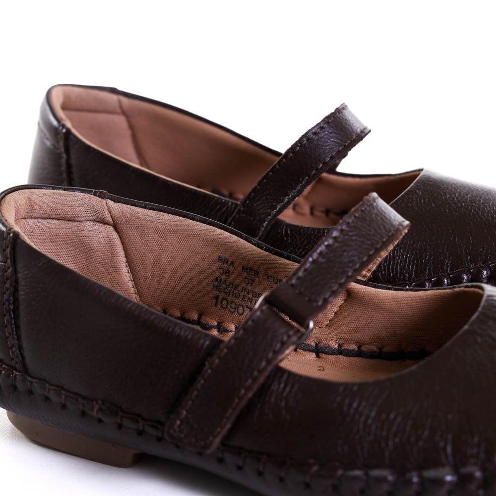 Sapato Social Leve Comfort F10907 Feminino 2032 Marrom