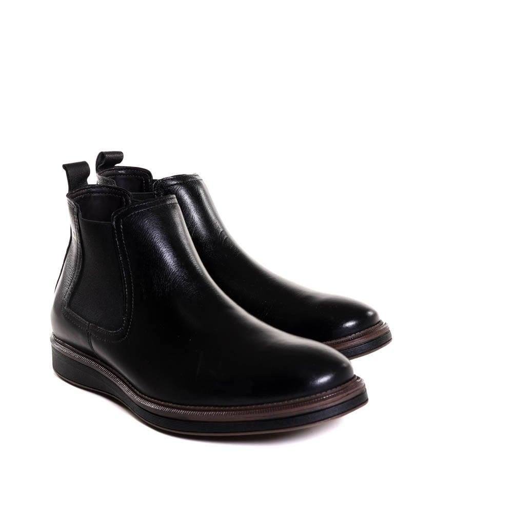 Bota Masculina Democrata Chelsea Preto Preto 3