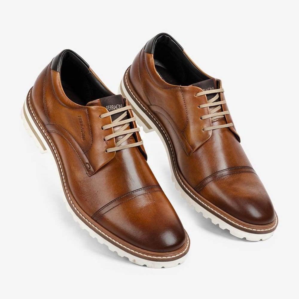 3401j Sapato Masculino Ferracini Marrom 3401J Marrom