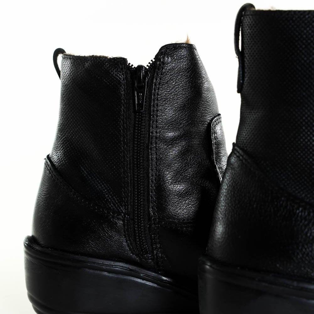 Bota Feminina Leve Comfort 10107b Preta Preto 5