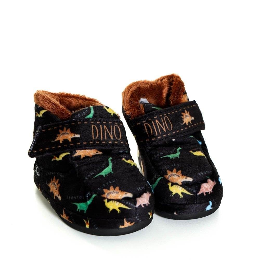 Pantufa Infantil Art Fenix 1049 Dino Preto 3