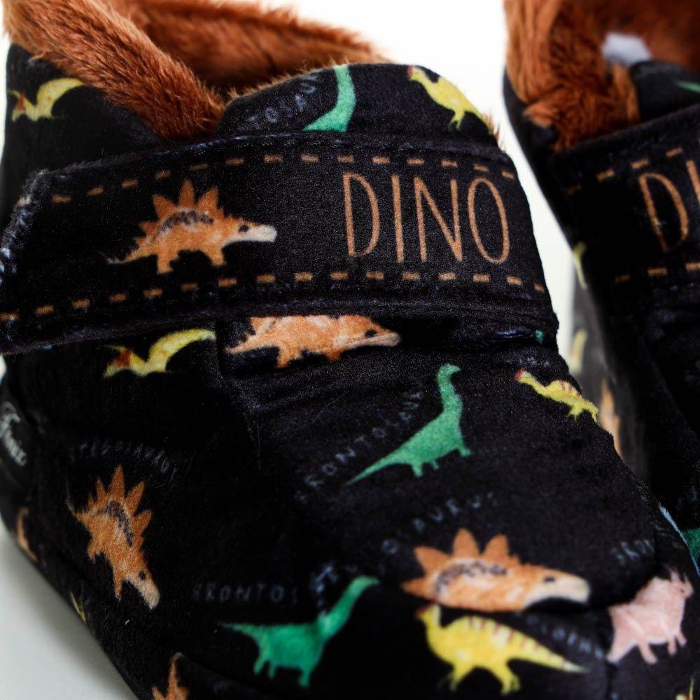 Pantufa Infantil Art Fenix 1049 Dino Preto 4