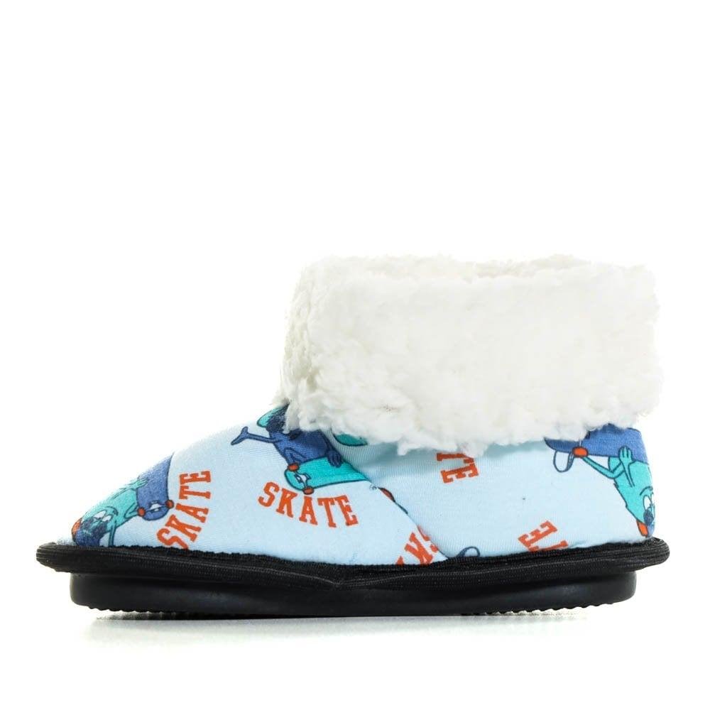 Pantufa Infantil Textil 02 Azul Claro Azul 2