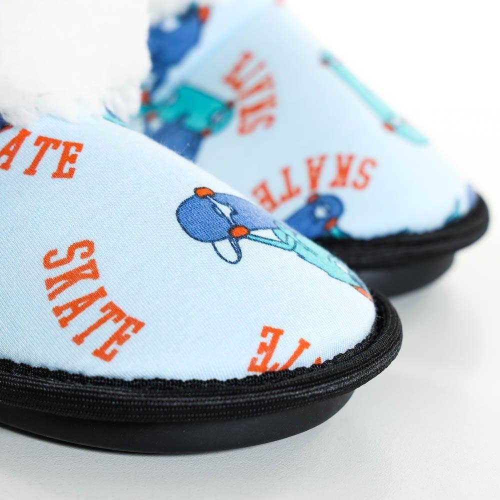 Pantufa Infantil Textil 02 Azul Claro Azul 4