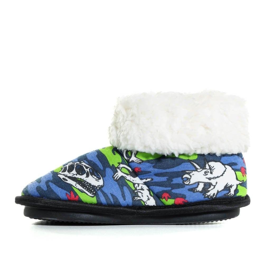 Pantufa Infantil Textil 02 Azul/Verde Verde 2