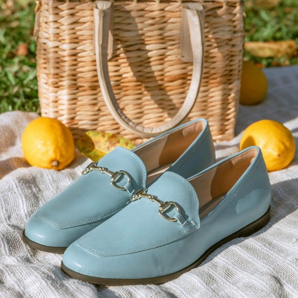 Sapato Loafer Feminino Zariff 96400500 Sky Azul