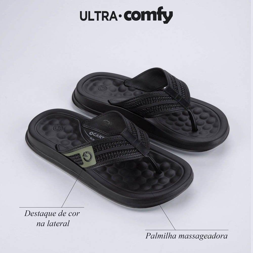 Chinelo Cartago Kids Santiago 12209 Masculino 2032 Preto 5