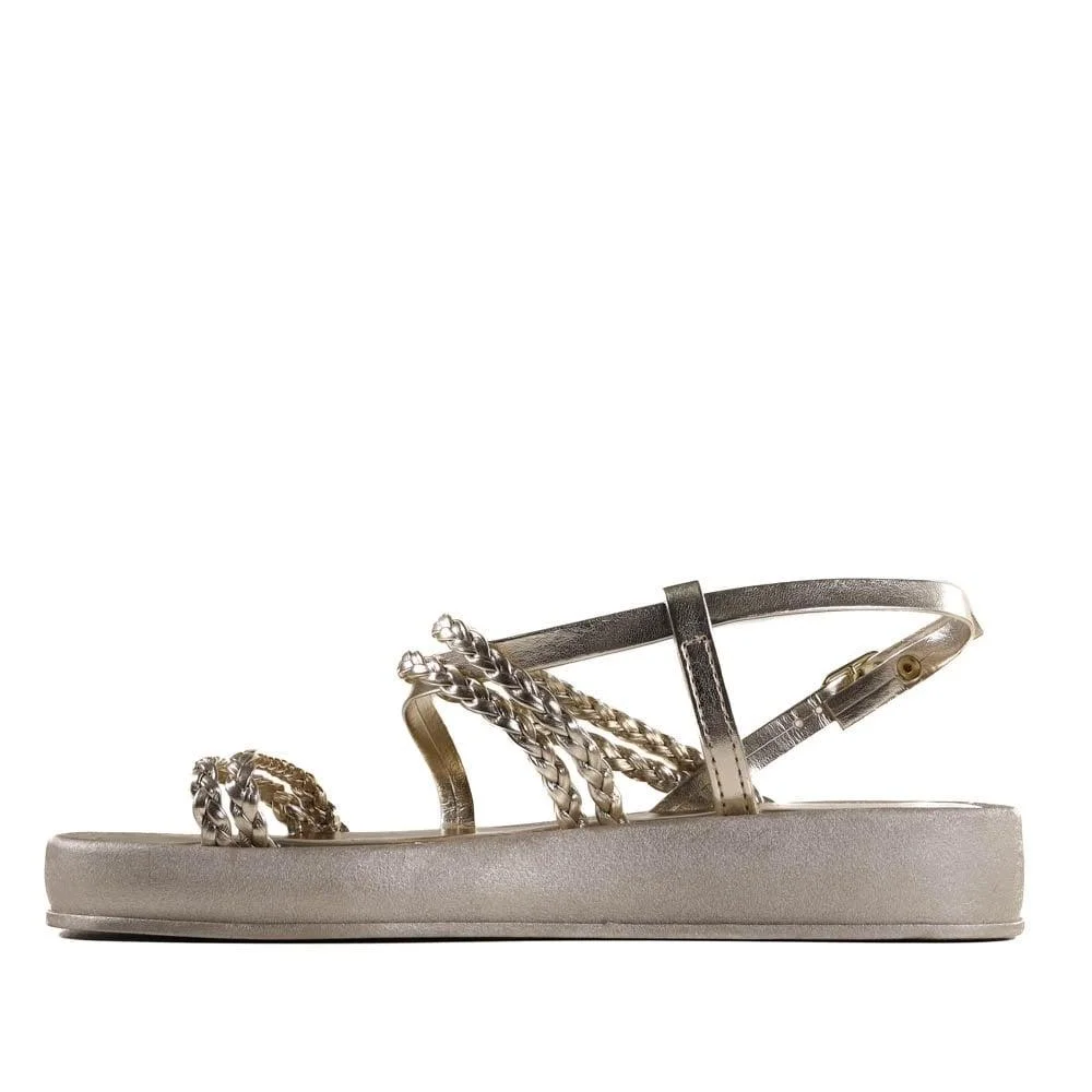 Tamanco Feminino Birk Zariff Ff2381 Ouro Light Dourado 2