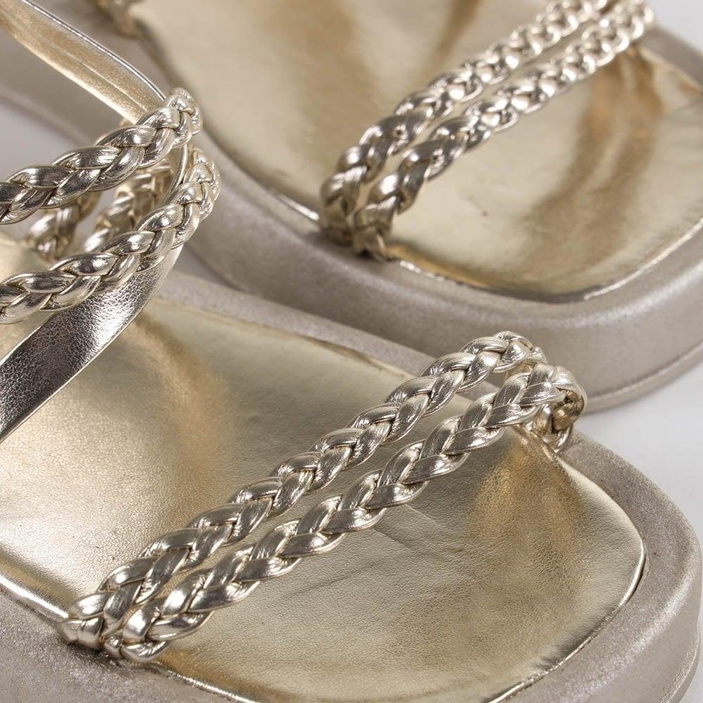 Tamanco Feminino Birk Zariff Ff2381 Ouro Light Dourado 5