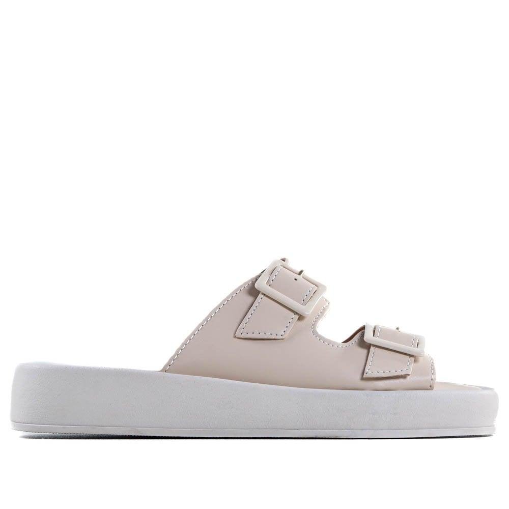 Sandália Feminina Birk Zariff Ff2386 Off White Bege 1
