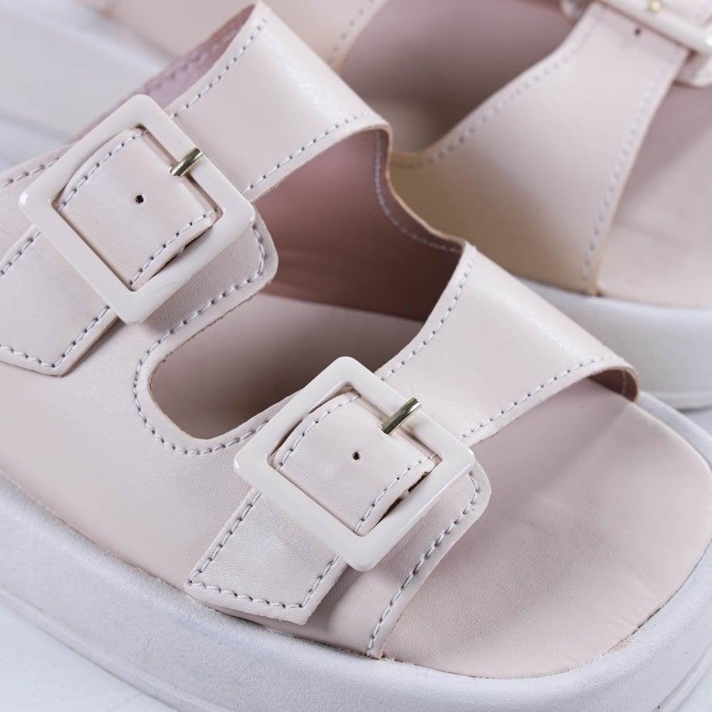 Sandália Feminina Birk Zariff Ff2386 Off White Bege 4