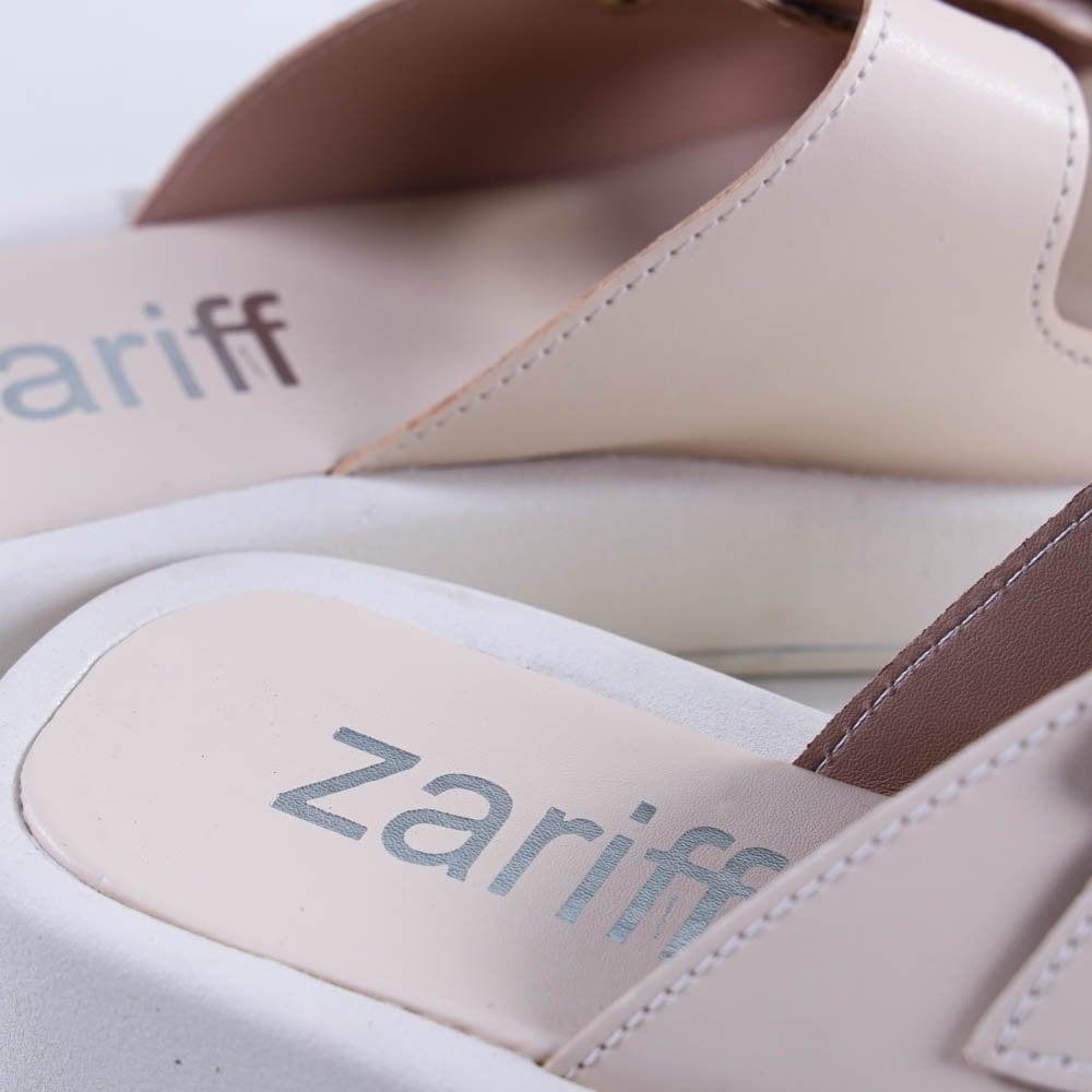 Sandália Feminina Birk Zariff Ff2386 Off White Bege 5