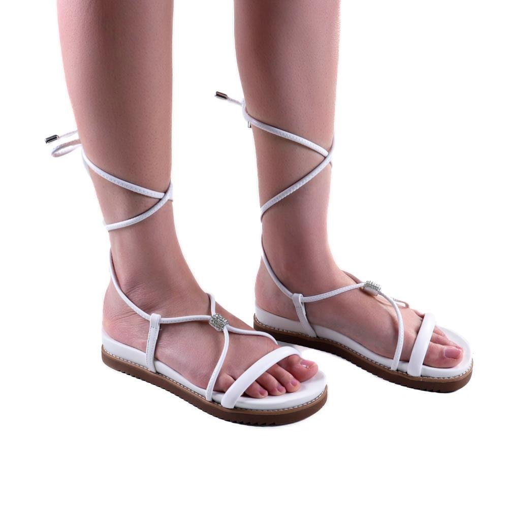 Sandália Feminina Via Marte 23-10706 Branco Branco 3