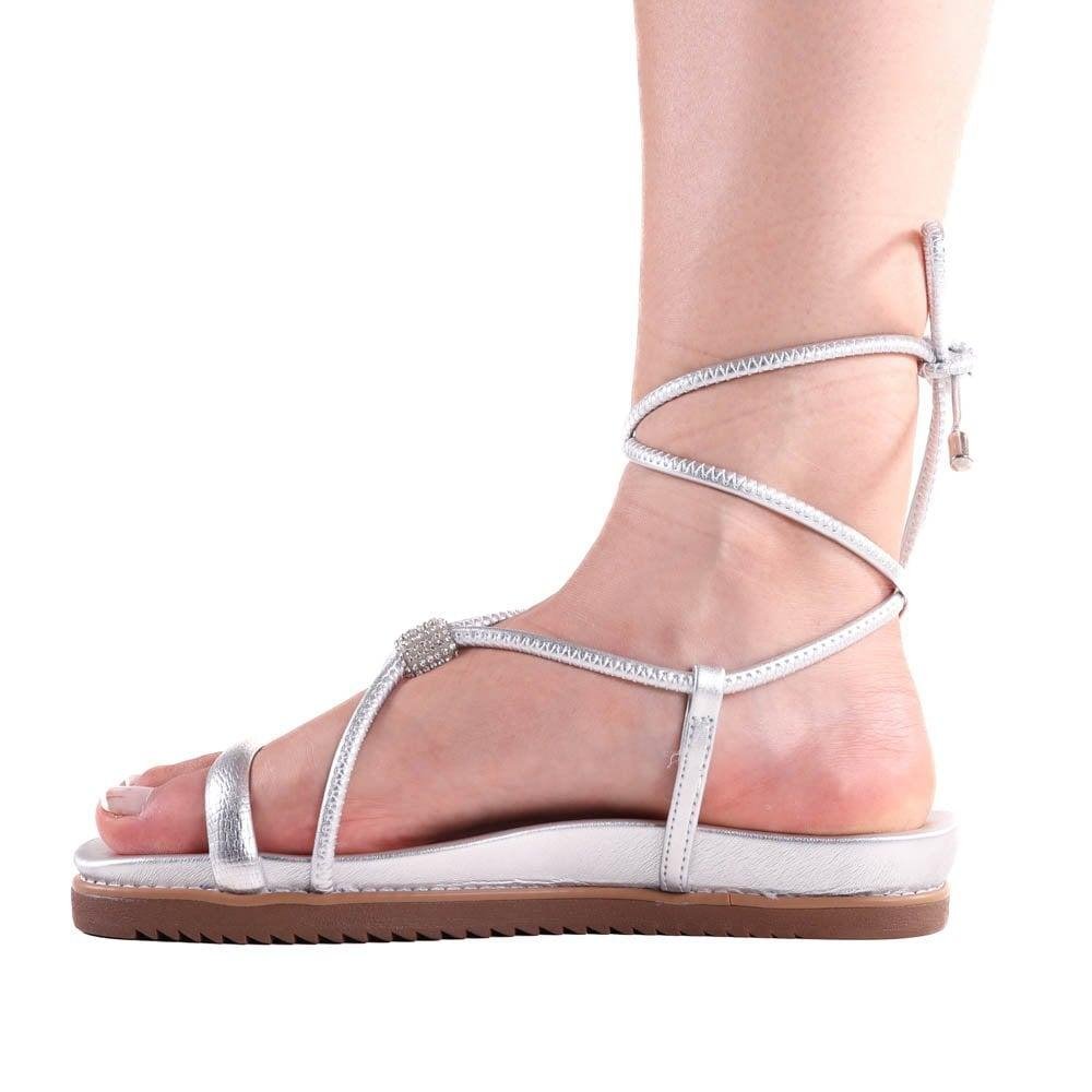Sandália Feminina Birk Via Marte 23-10706 Prata Prata 2