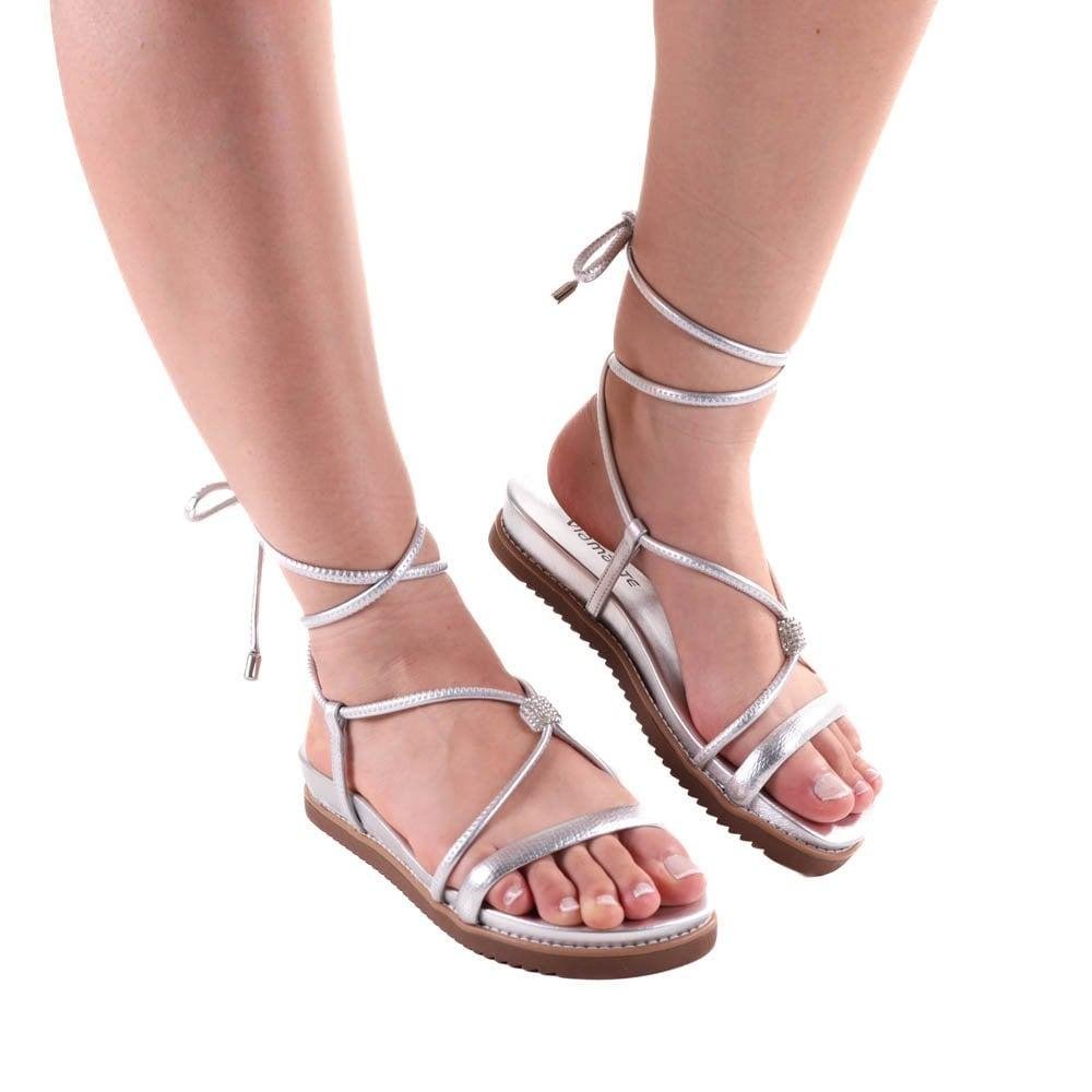 Sandália Feminina Birk Via Marte 23-10706 Prata Prata 3