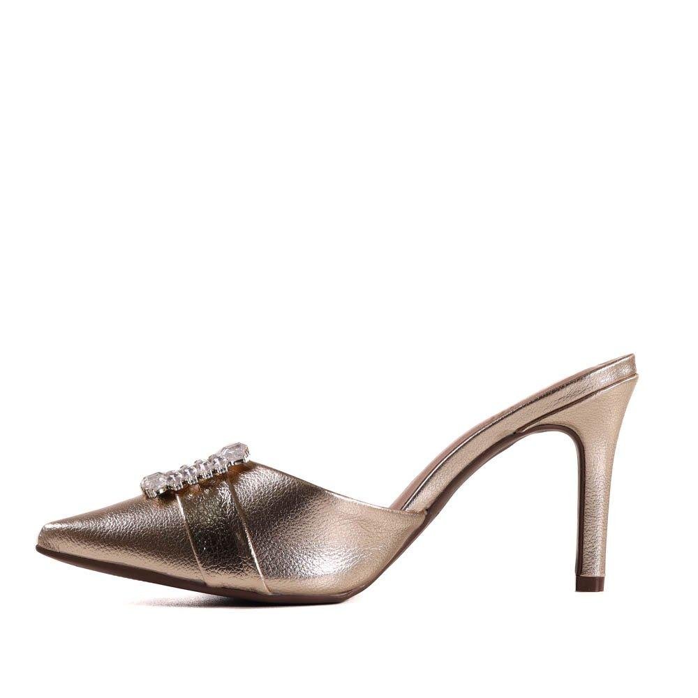 Sapato Feminino Mule Zariff 91026195 Champanhe Dourado 2