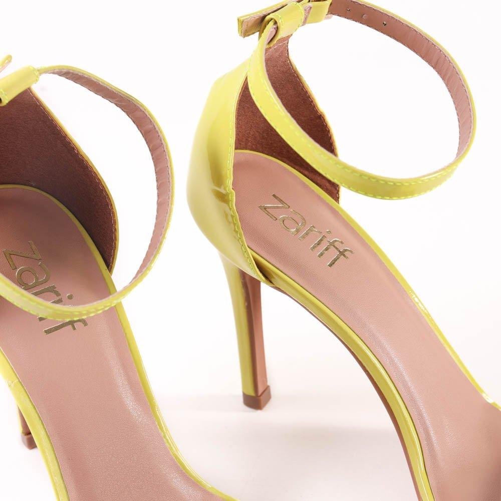 Sandália Feminina Salto Alto Zariff Amarelo Amarelo 4