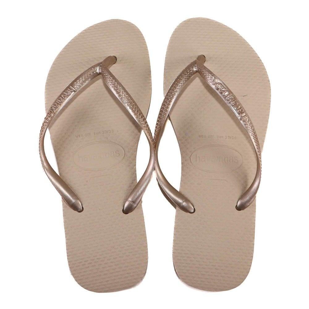 Chinelo Havaianas Slim FC Feminino 2032 Bege 1
