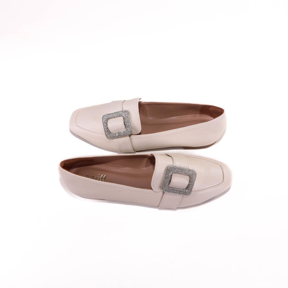Loafer Feminino Zariff 1166613 Off White Bege 4