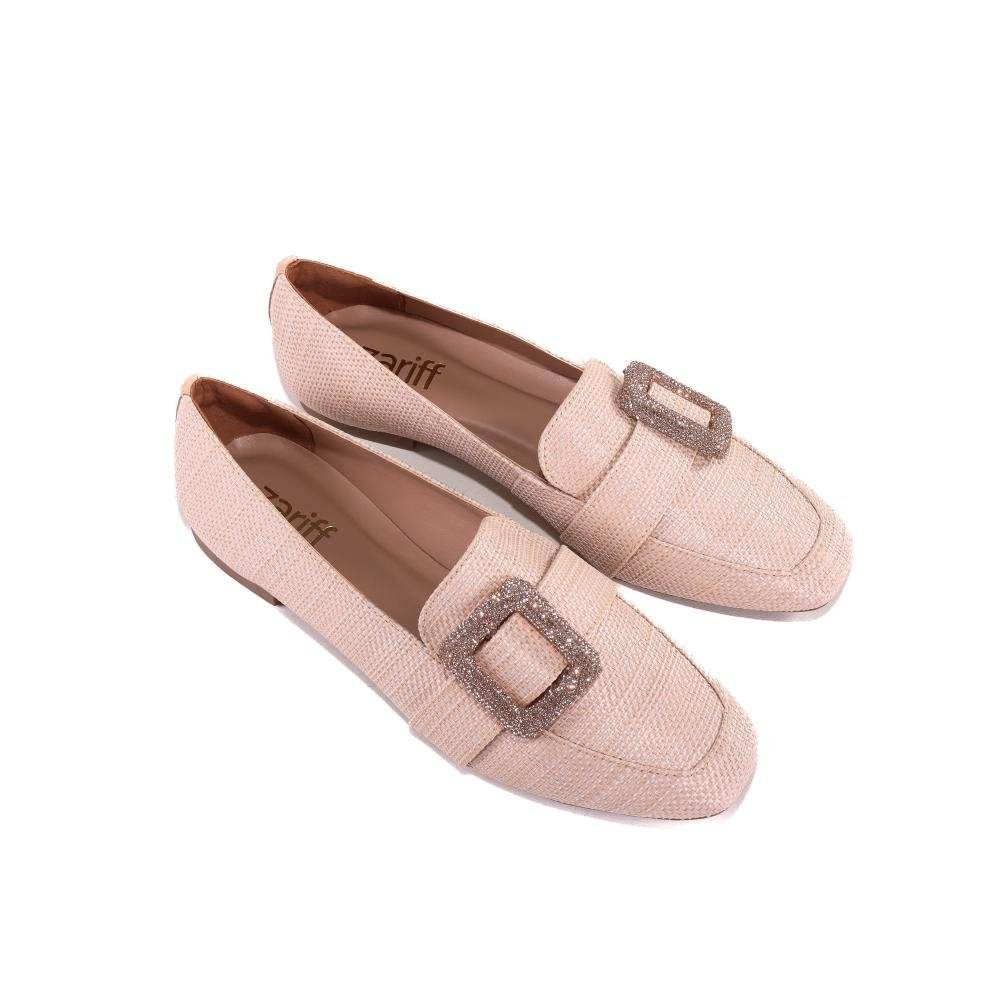 Sapatilha Loafer Feminino Zariff 1166613 Palha Rosa 3