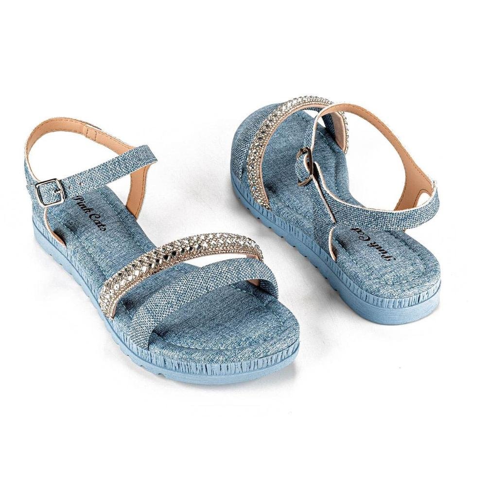 Sandália Infantil Menina Pink Cats Azul Azul 6