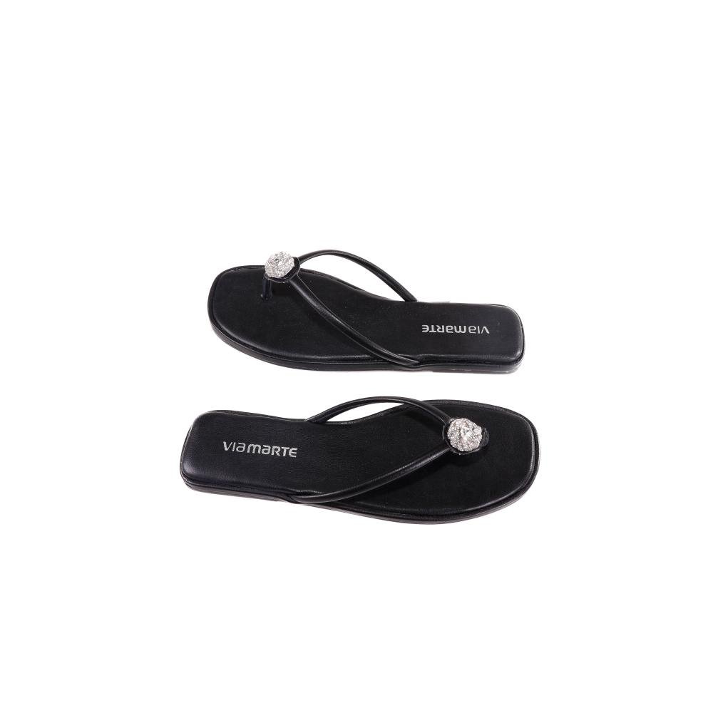 Rasteirinha Feminina Via Marte 23-20404 Preto Preto 4