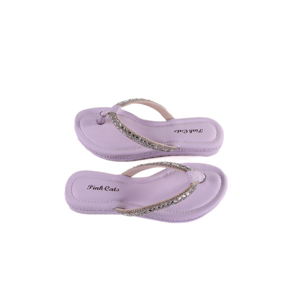 Chinelo Infantil Meninina Pink Cats V4041 Lilas Roxo 4