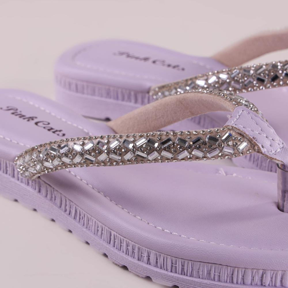 Chinelo Infantil Meninina Pink Cats V4041 Lilas Roxo 5