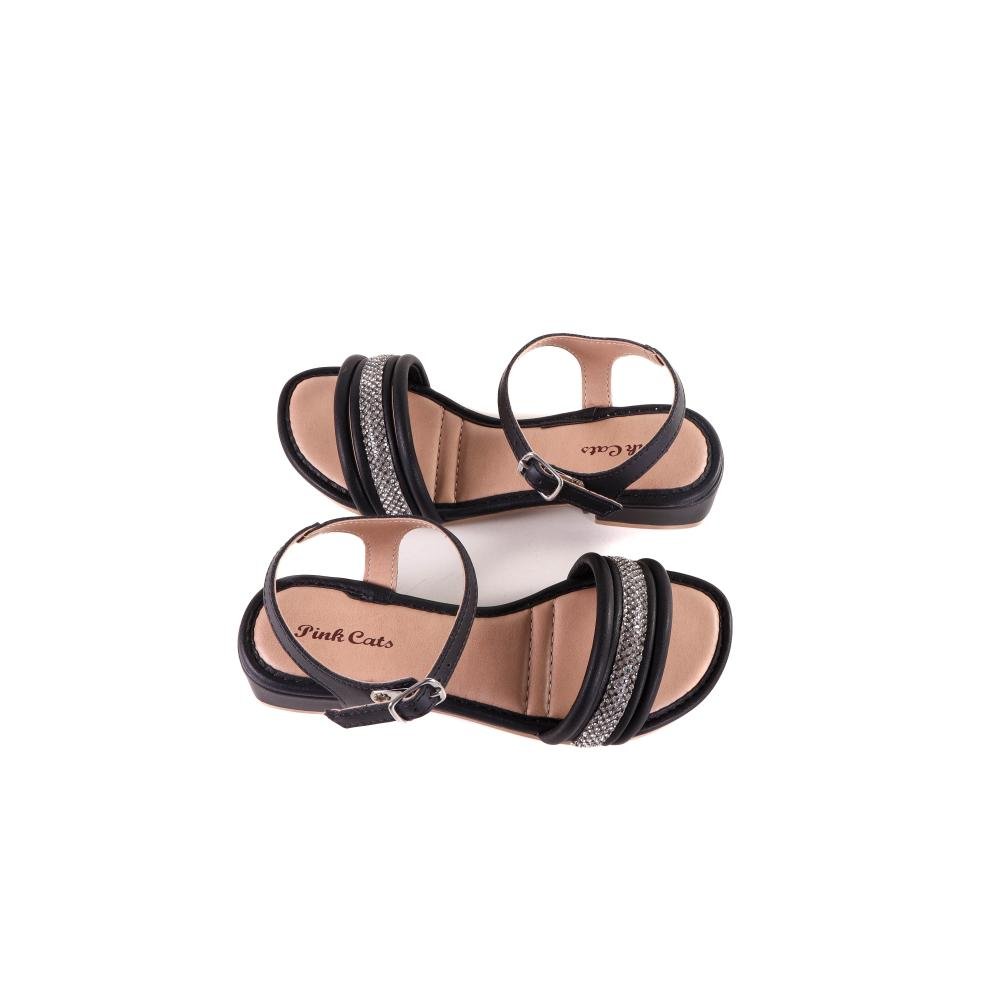 Sandália Infantil Menina Pink Cats V4021 Preto Preto 4