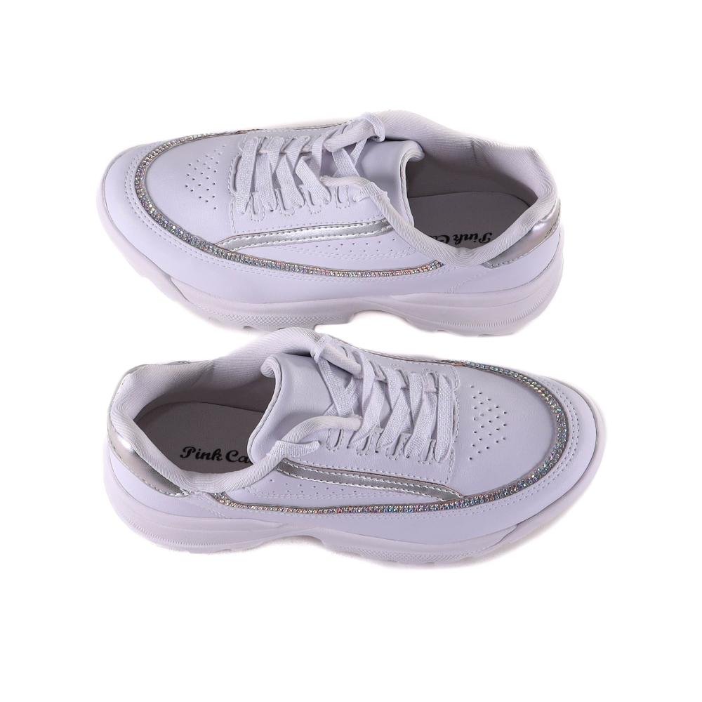 Tênis Infantil Menina Pink Cats Branco Branco 4