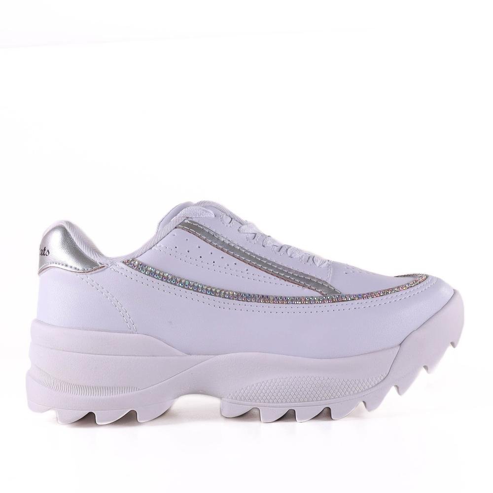 Tênis Infantil Menina Pink Cats Branco Branco 1