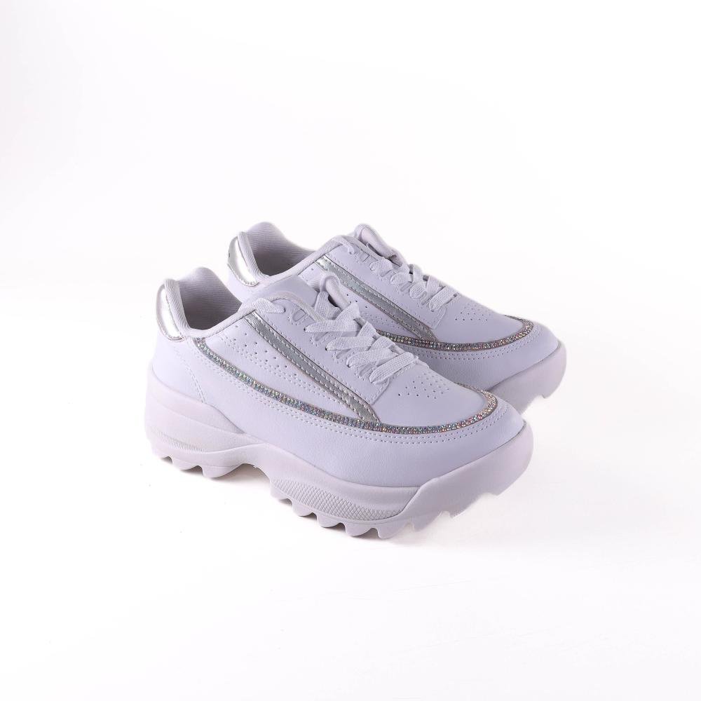 Tênis Infantil Menina Pink Cats Branco Branco 3