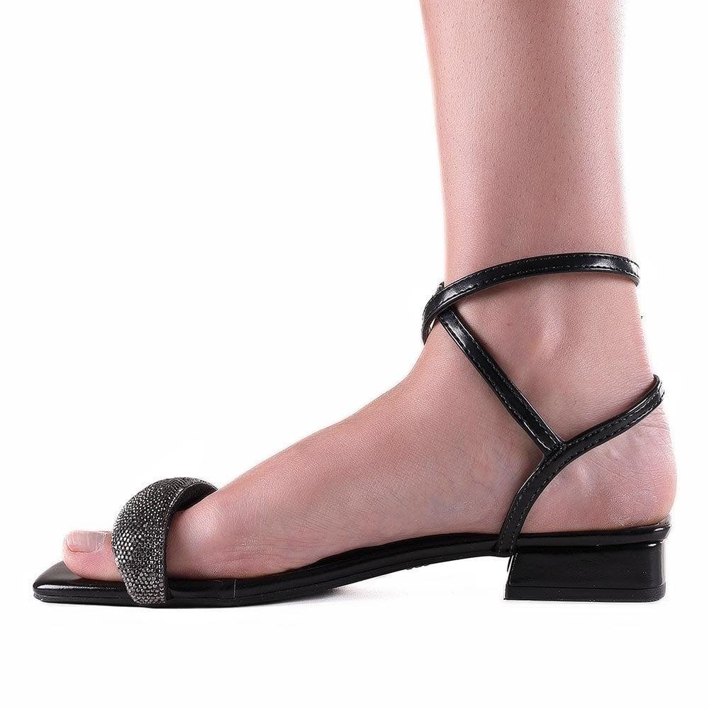 Sandália Rasteira Feminina Zariff 1056608 Preto Preto 2