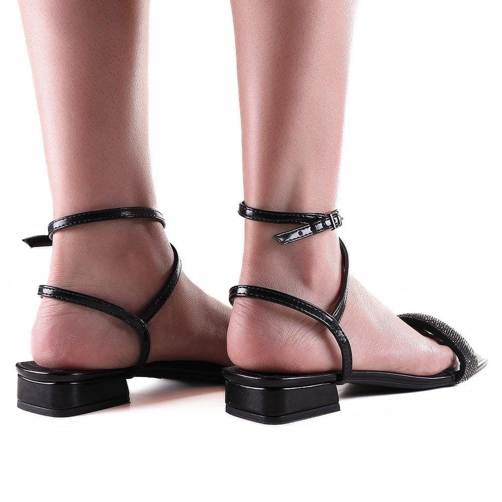 Sandália Rasteira Feminina Zariff 1056608 Preto Preto 5