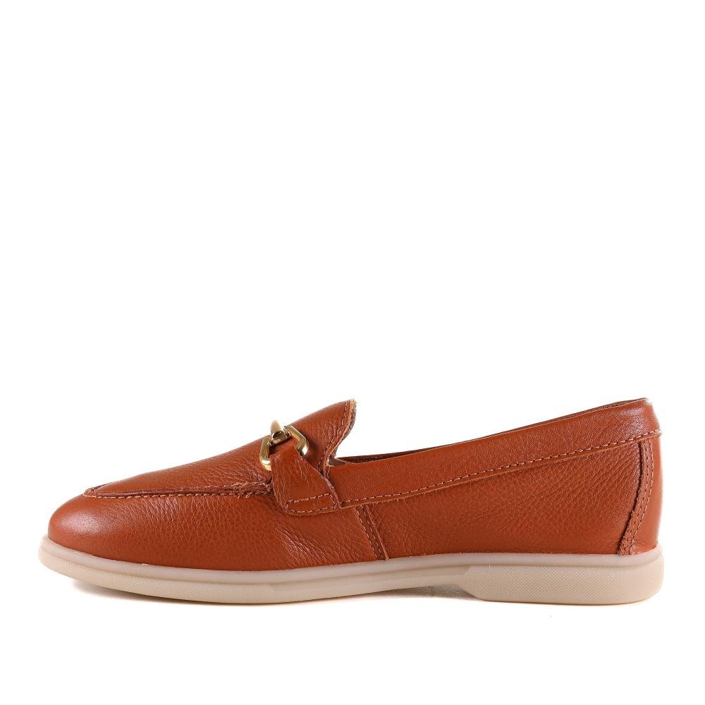 Loafer Feminino Couro Atanado 360804 Canela Marrom 2