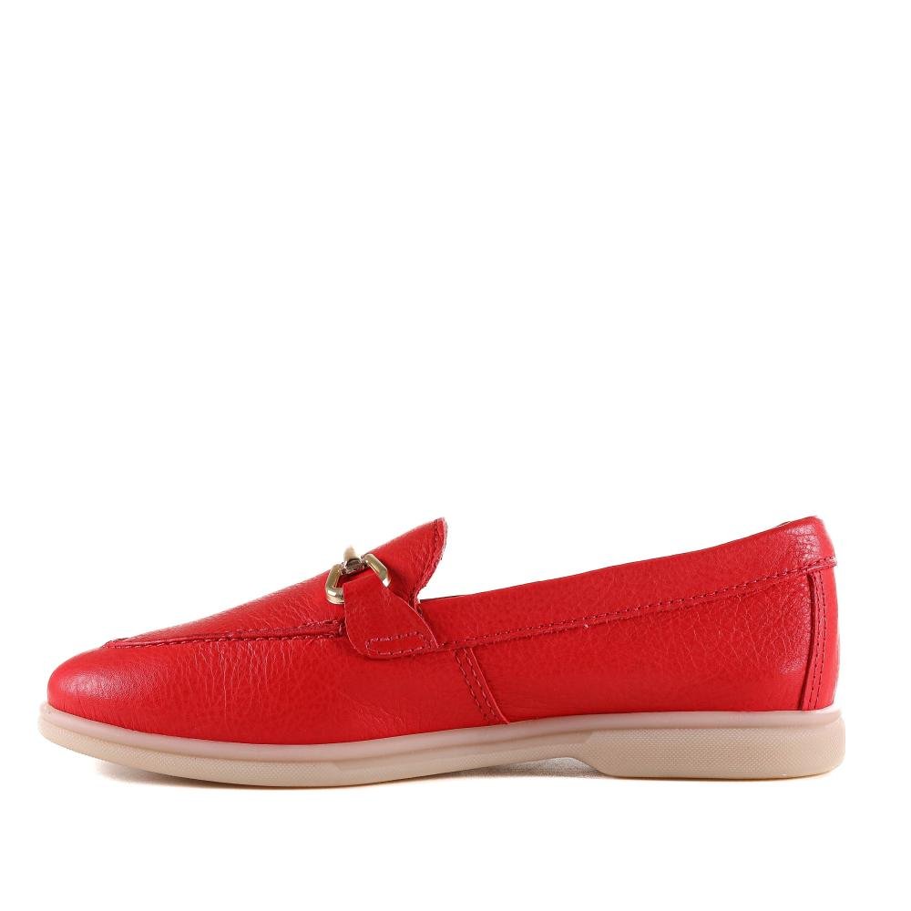 Loafer Feminino Couro Atanado 360804 Vermelho Vermelho 2