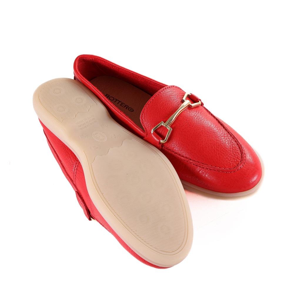 Loafer Feminino Couro Atanado 360804 Vermelho Vermelho 4