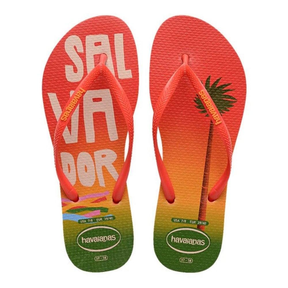 Chinelo Feminino Havaianas Postcard Laranja Laranja 1