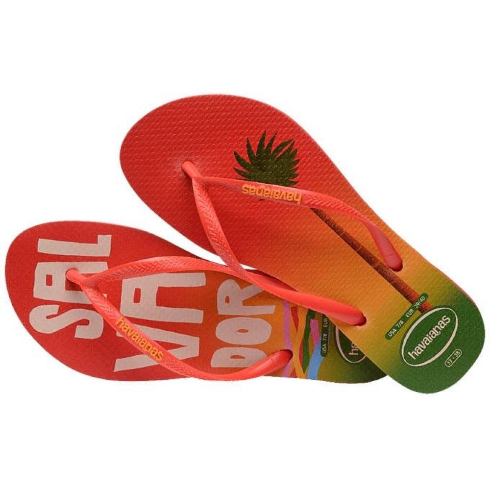 Chinelo Feminino Havaianas Postcard Laranja Laranja 4