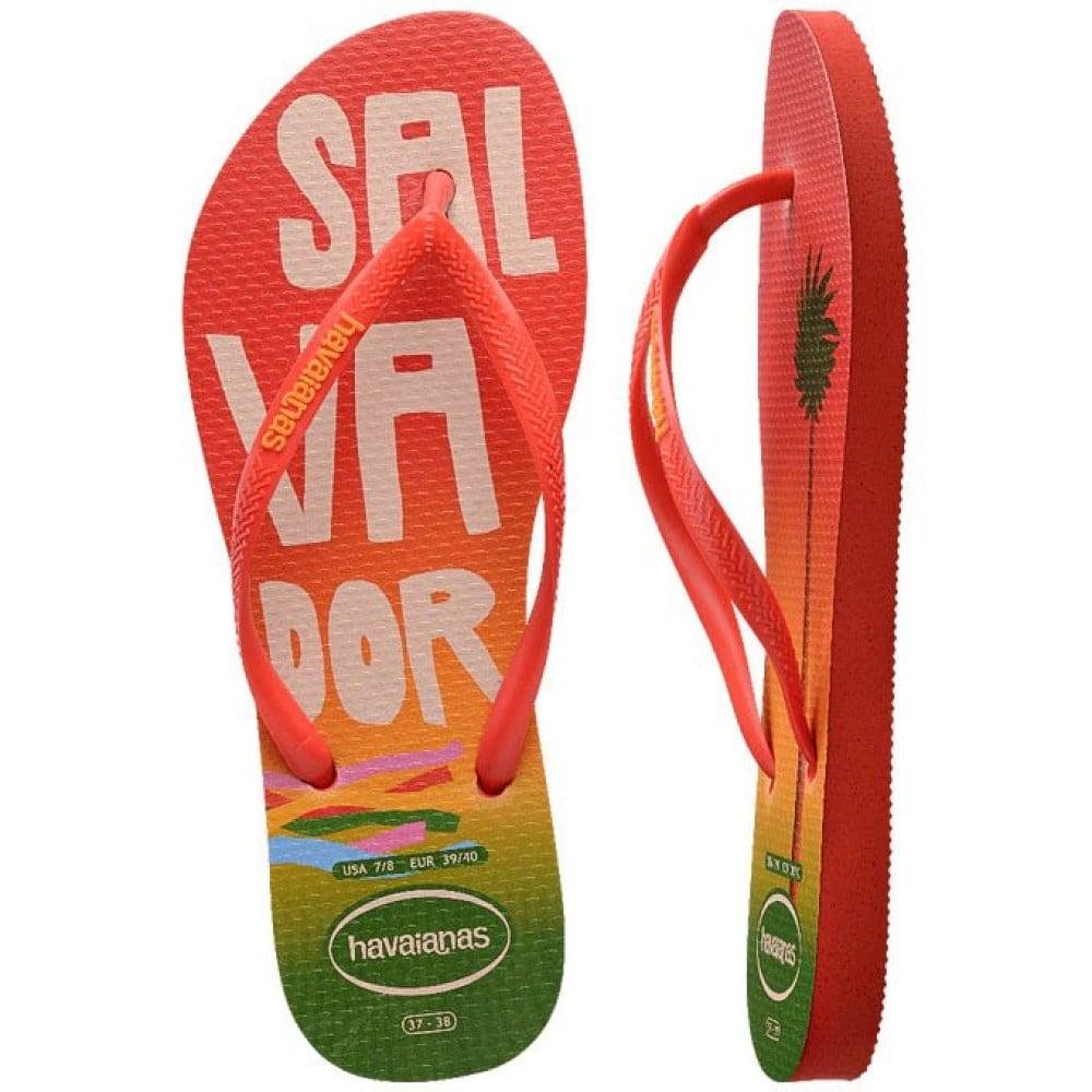 Chinelo Feminino Havaianas Postcard Laranja Laranja 5