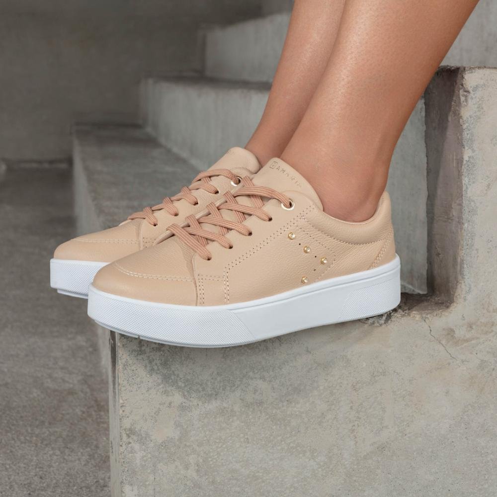 Tênis Feminino Ramarim Casual 2482103 Nude Bege 8
