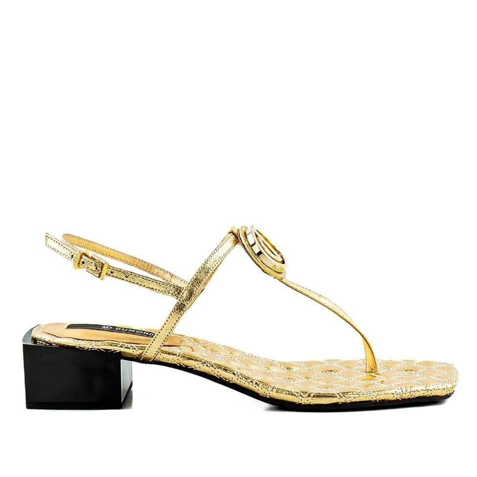Sandália Feminina Dumond Dourado Dourado 1