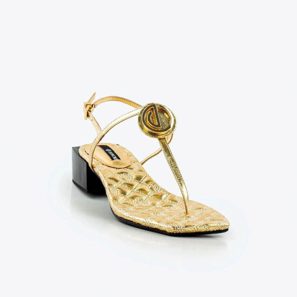 Sandália Feminina Dumond Dourado Dourado 2
