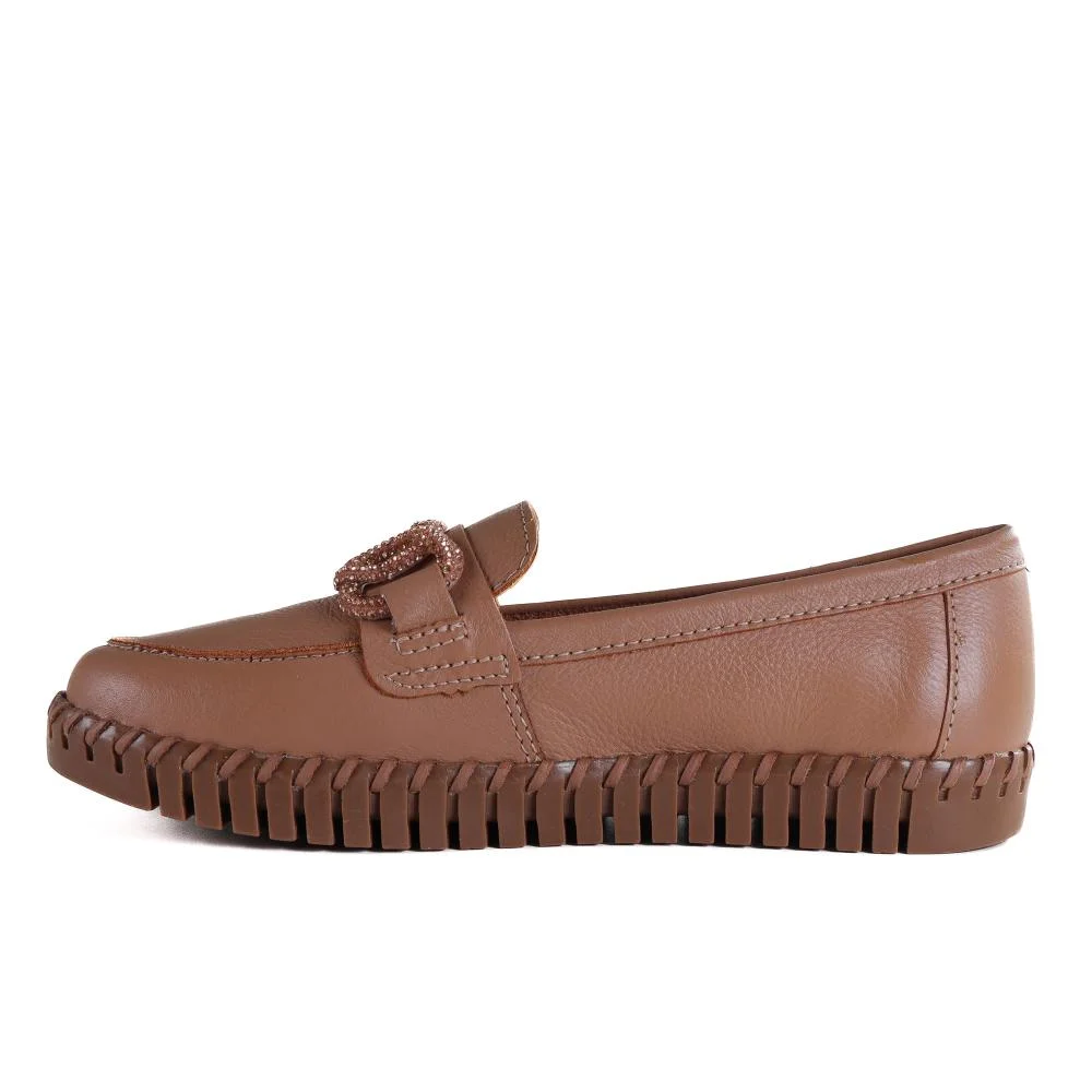 Mocassim Feminino Bottero Com Strass 354348 Bege Bege 2