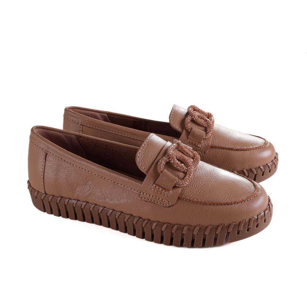 Mocassim Feminino Bottero Com Strass 354348 Bege Bege 3