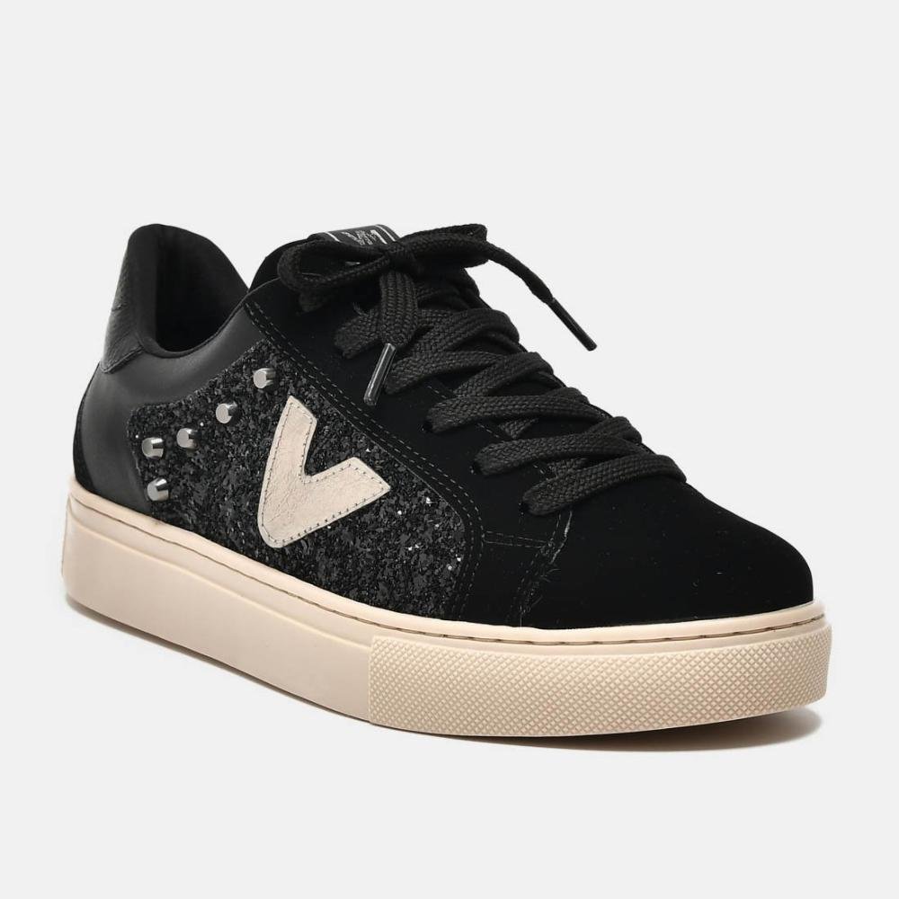 Tênis Feminino Casual Via Marte 082-011 Preto/Grafite Preto 3