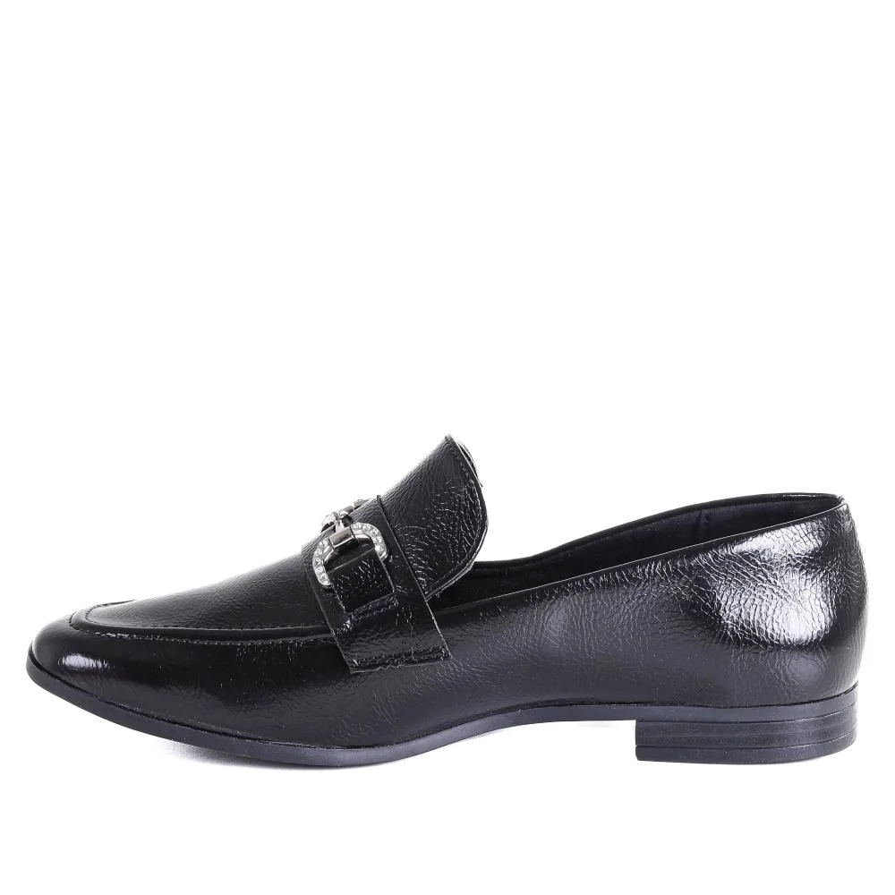 Loafer Feminino Via Marte 075-004 Preto Preto 2