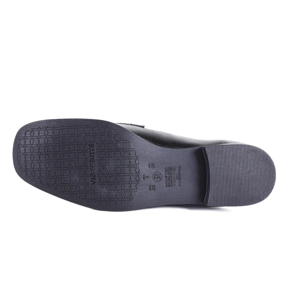 Loafer Feminino Via Marte 075-004 Preto Preto 4